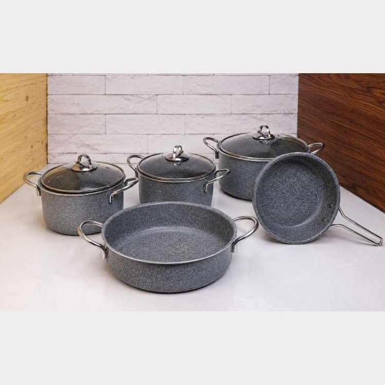 سرویس قابلمه 8پارچه گرانیت رنگبندی