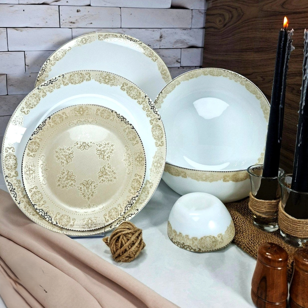 سرویس 26 پارچه آرکوپال طرح فرشته بژ