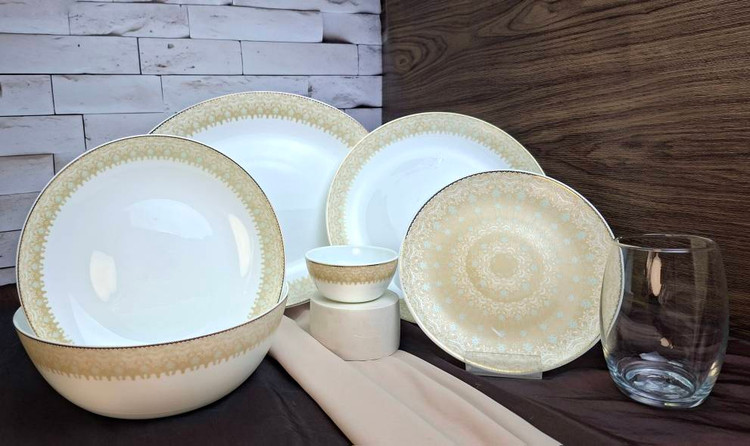 سرویس 26 پارچه آرکوپال طرح زیبا سبز آبی