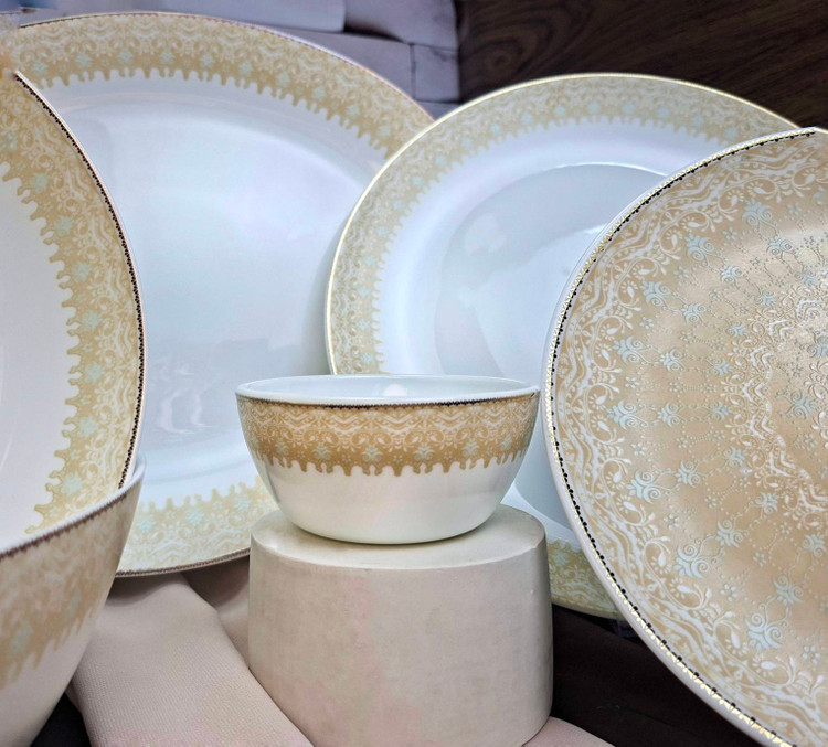 سرویس 26 پارچه آرکوپال طرح زیبا سبز آبی